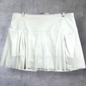 Lululemon Pace Rival Tennis Skirt White Pleated Athletic Skort Size 12‎